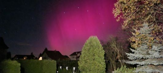 Zorza polarna nad Jasłem